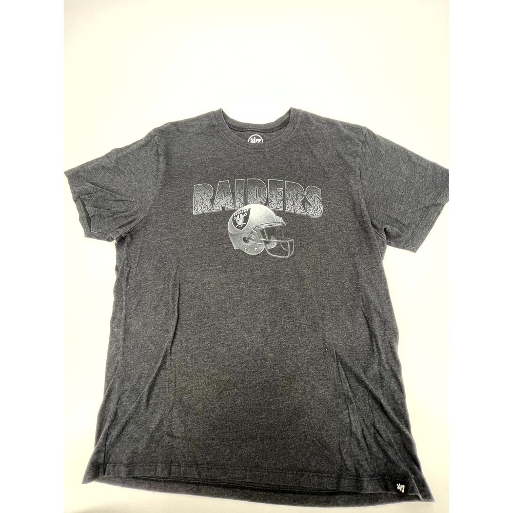 '47 Brand T Shirt Mens Extra Large Charcoal Gray Las Vegas Raiders Football NFL